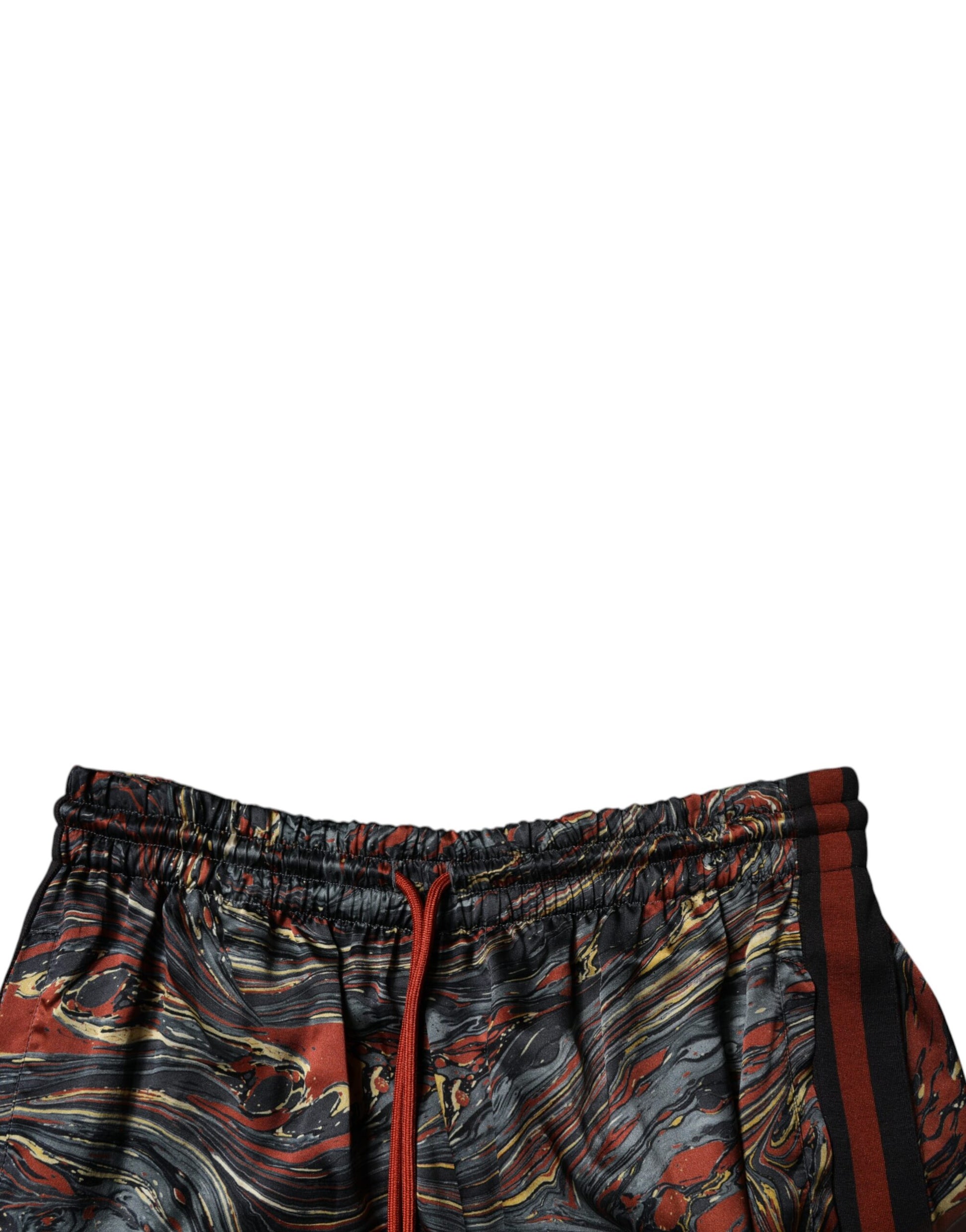 Dolce & Gabbana Multicolor Marble Print Trouser Bermuda Shorts Dolce & Gabbana