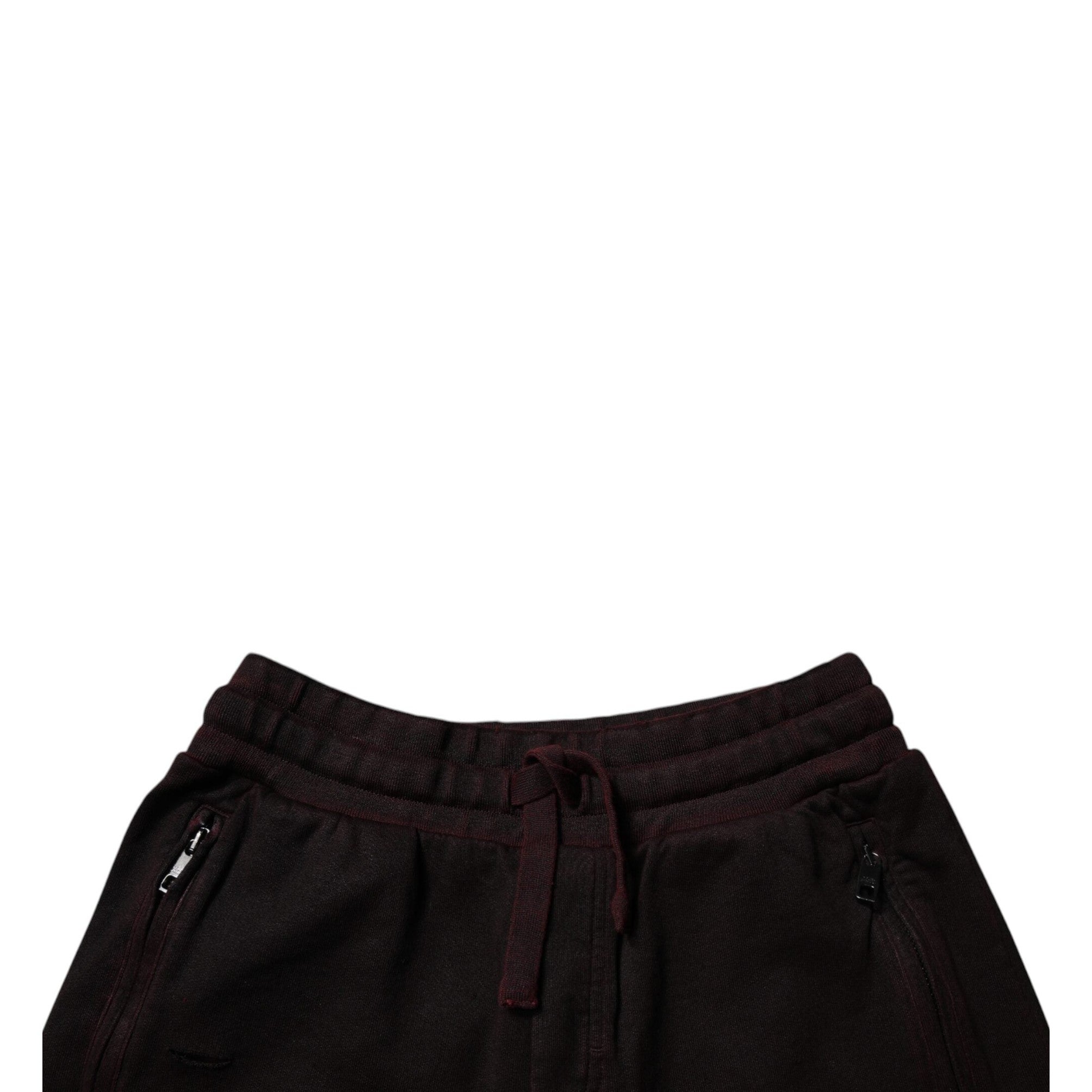 Dolce & Gabbana Maroon Cotton Sweatshorts Men Bermuda Shorts