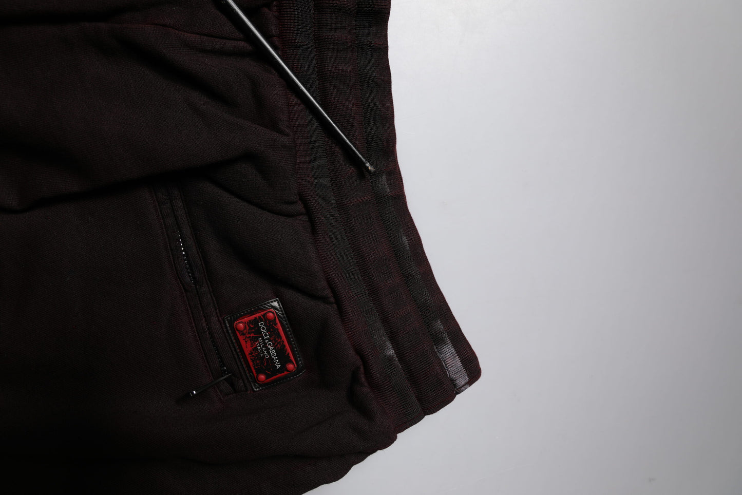 Dolce & Gabbana Maroon Cotton Logo Plaque Men Bermuda Shorts Dolce & Gabbana