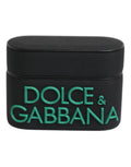 Dolce & Gabbana Black Orange Silicone Embossed Logo Airpods Case - Eljoys Fashion 