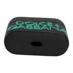 Dolce & Gabbana Black Orange Silicone Embossed Logo Airpods Case