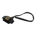 Dolce & Gabbana Black Leather Strap Gold Metal Logo Plaque Airpods Case