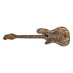 Dolce & Gabbana Gold Brass Logo Beaded Guitar Pin Brooch