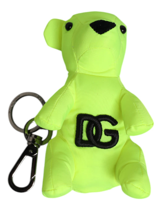 Dolce & Gabbana Green Bear Embroidered Logo Keychain Clasp Keyring Dolce & Gabbana