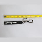 Dolce & Gabbana Black White DG Logo Silver Men Keychain Polyester Keyring