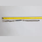 Dolce & Gabbana Silver Tone Chain Lobster Clasp Logo Gray Pearls Bracelet