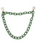 Dolce & Gabbana Green Plexy Acrylic Chunky Gold Hardware Wallet Chain - Eljoys Fashion 