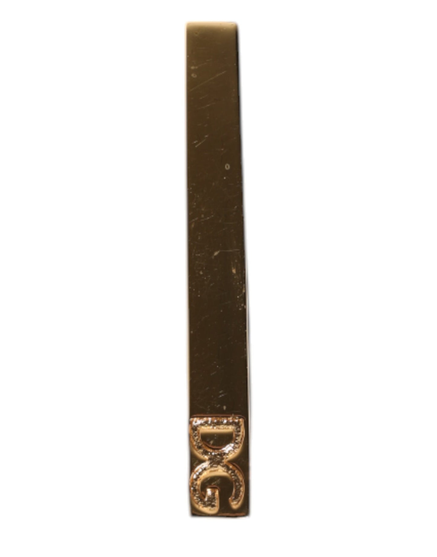 Dolce & Gabbana Gold Tone Brass Logo Branded Tie Clip Bar Dolce & Gabbana