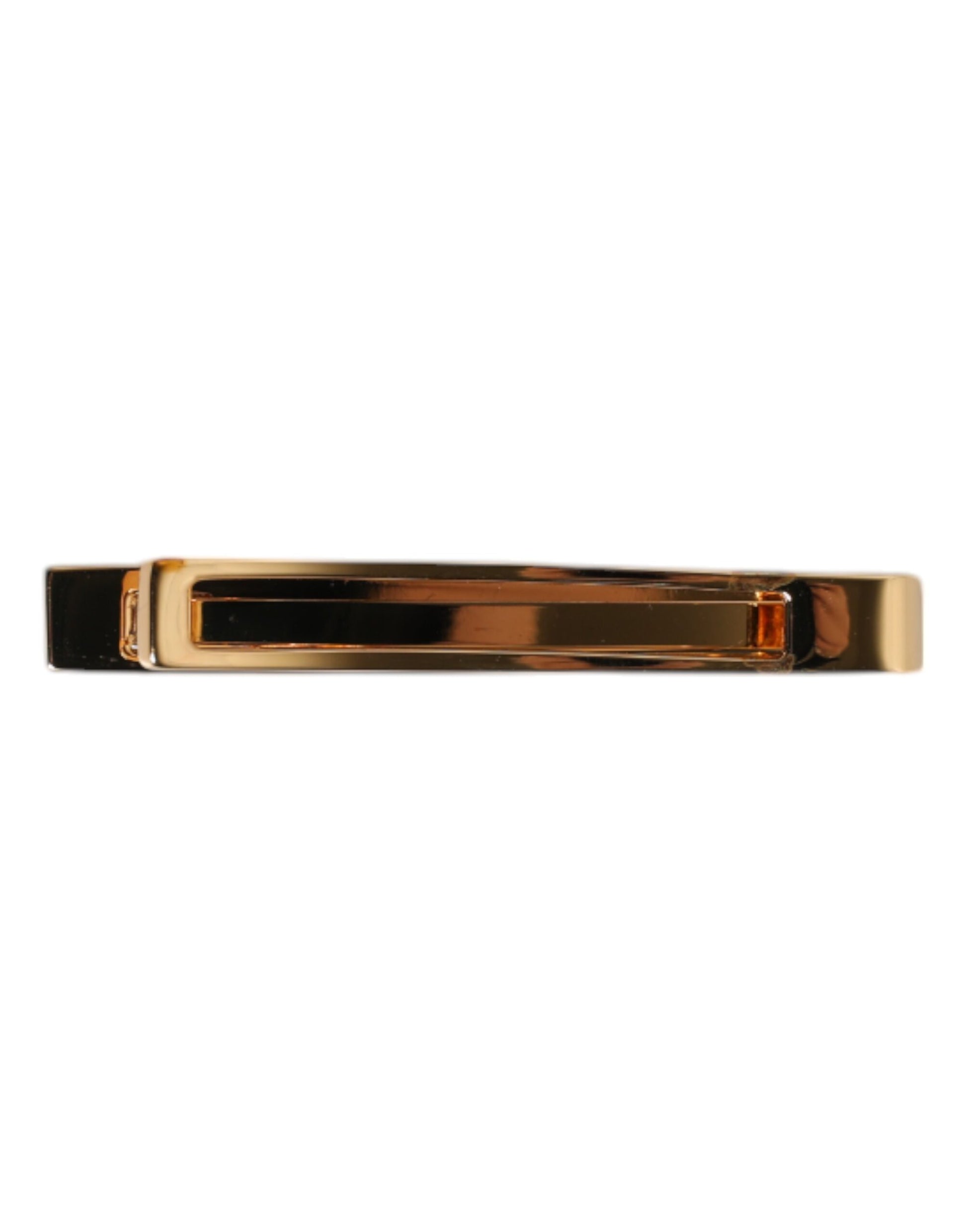 Dolce & Gabbana Gold Tone Brass Logo Branded Tie Clip Bar Dolce & Gabbana