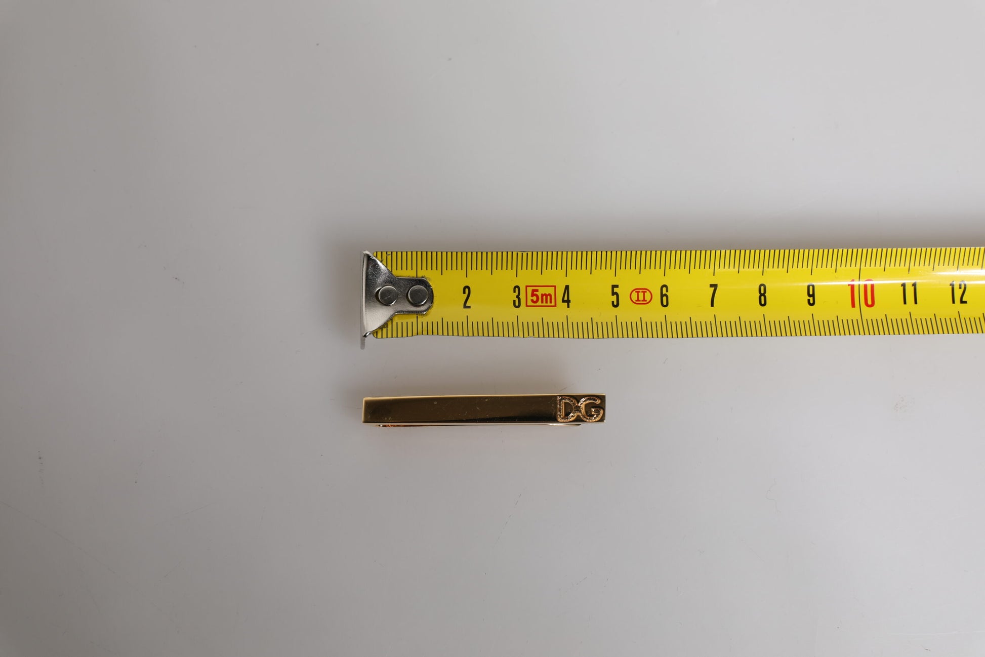 Dolce & Gabbana Gold Tone Brass Logo Branded Tie Clip Bar Dolce & Gabbana