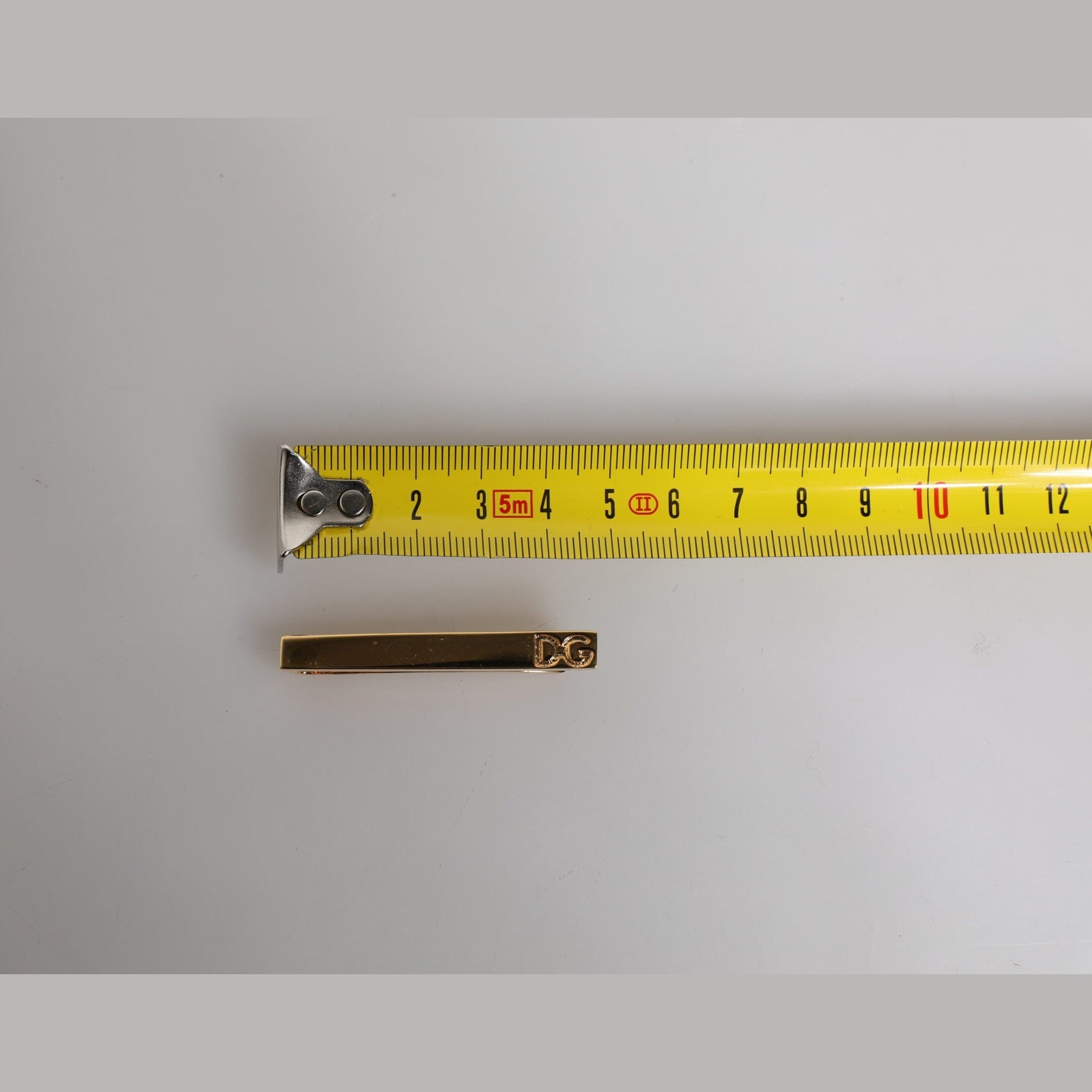 Dolce & Gabbana Gold Tone Brass Logo Branded Tie Clip Bar