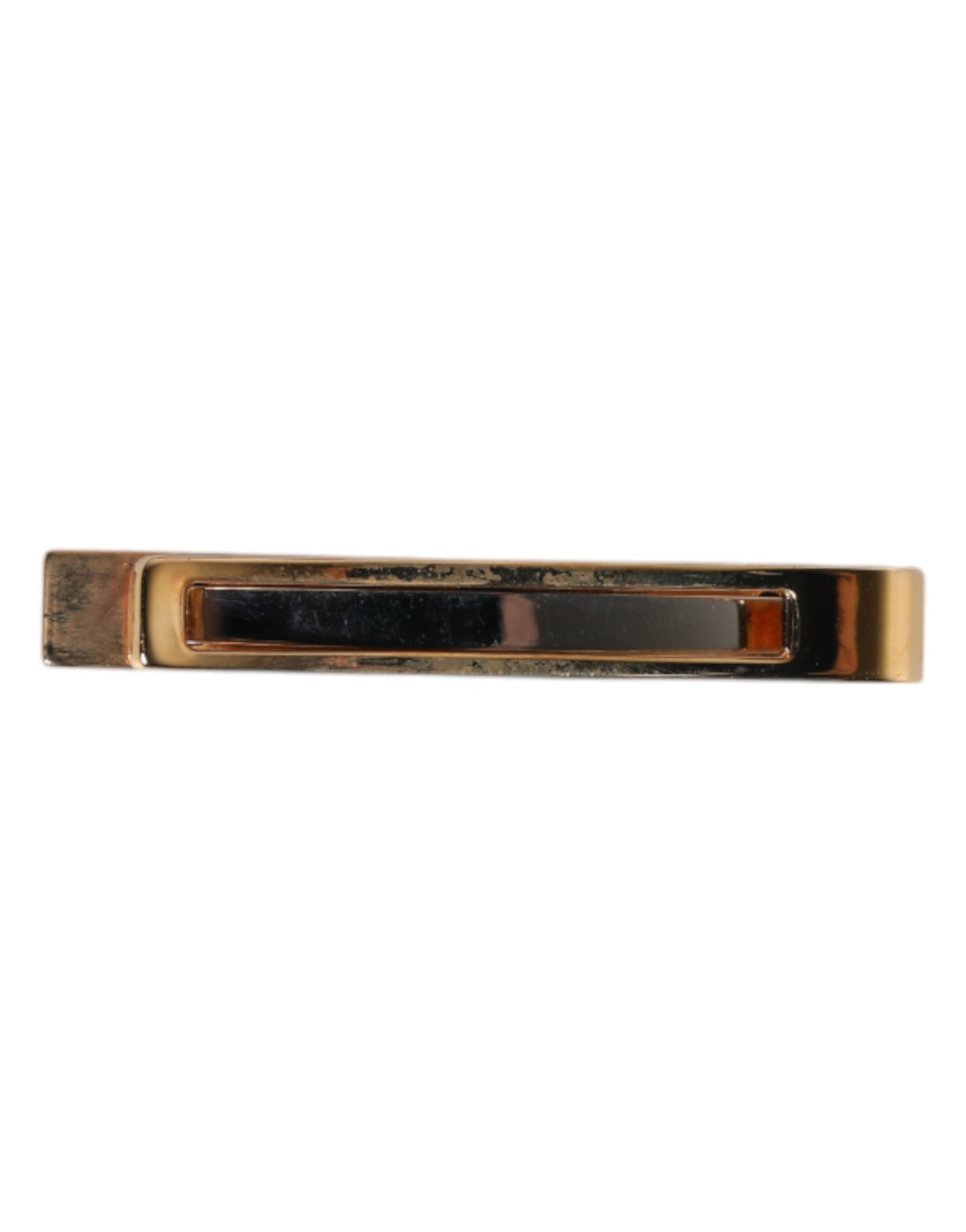 Dolce & Gabbana Multicolor Gold Tone Brass Tie Clip Bar Dolce & Gabbana