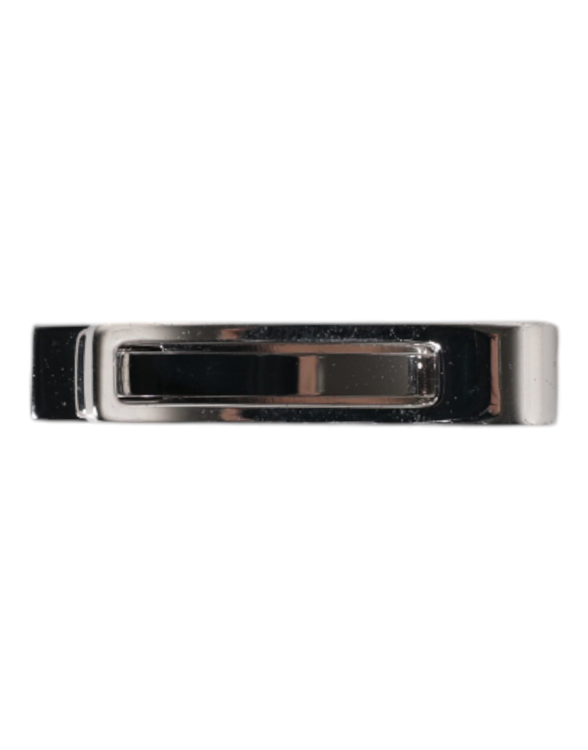Dolce & Gabbana Silver Tone Brass Logo Branded Tie Clip Bar Dolce & Gabbana