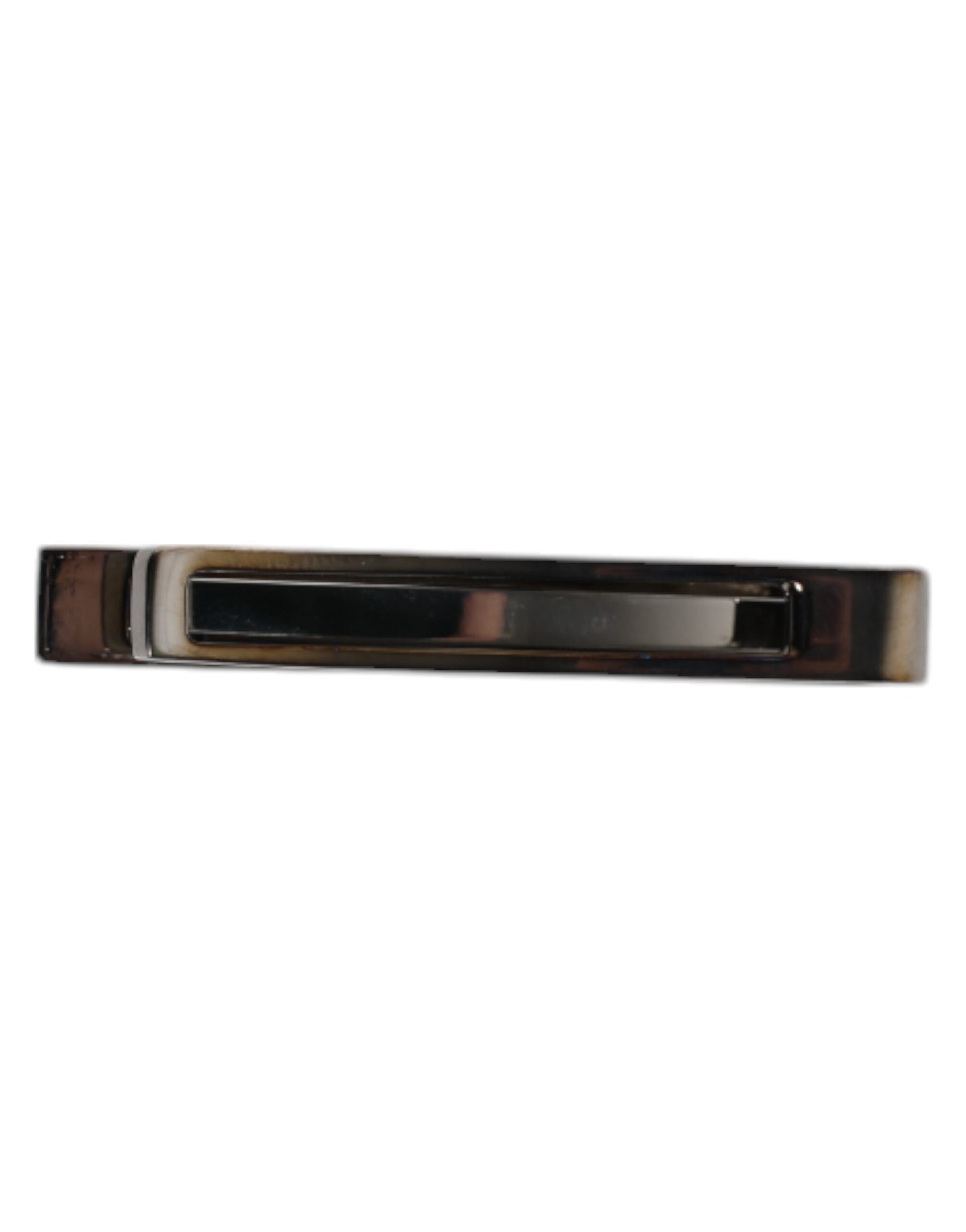 Dolce & Gabbana Black Tone Brass Logo Branded Tie Clip Bar Dolce & Gabbana