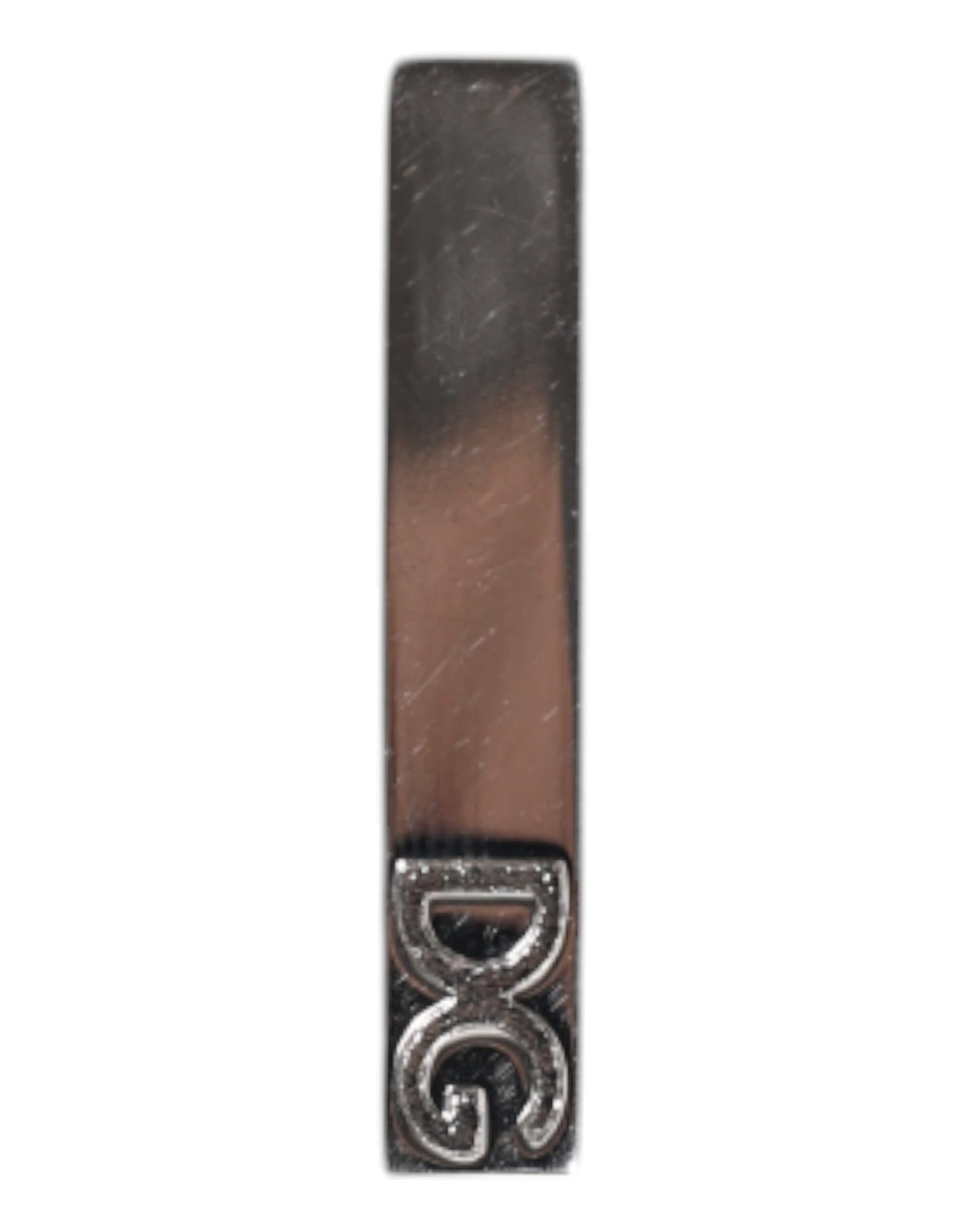 Dolce & Gabbana Silver Tone Brass Logo Branded Tie Clip Bar Dolce & Gabbana