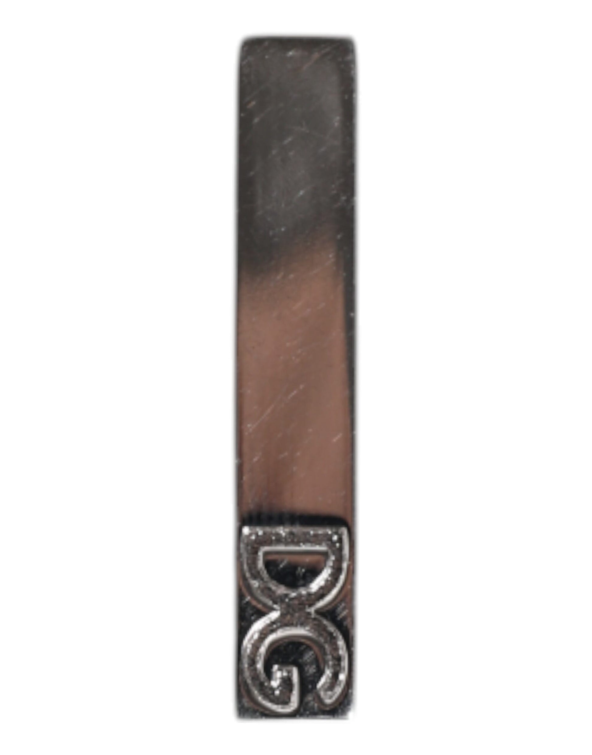 Dolce & Gabbana Silver Tone Brass Logo Branded Tie Clip Bar Dolce & Gabbana