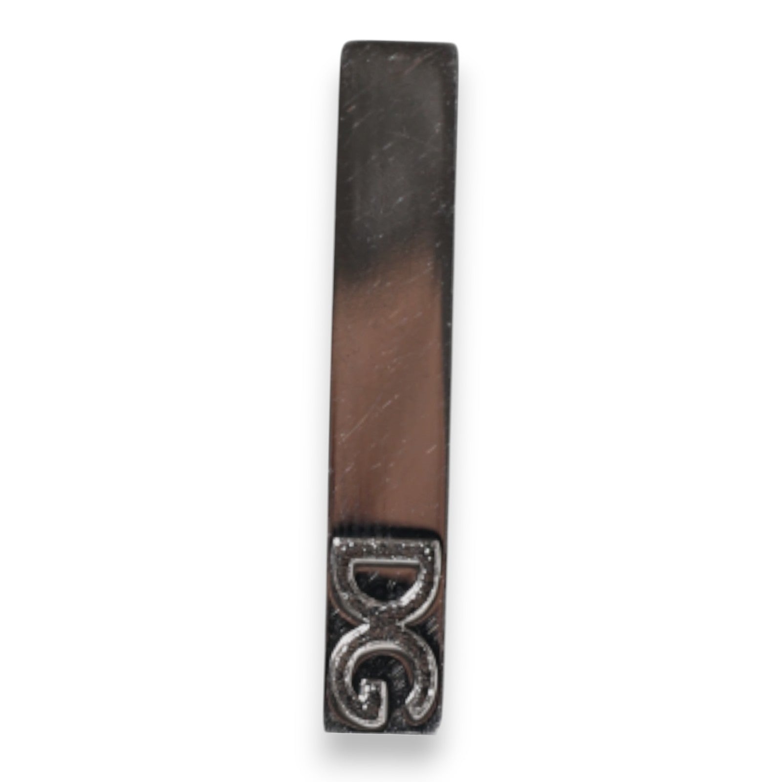 Dolce & Gabbana Silver Tone Brass Logo Branded Tie Clip Bar Dolce & Gabbana