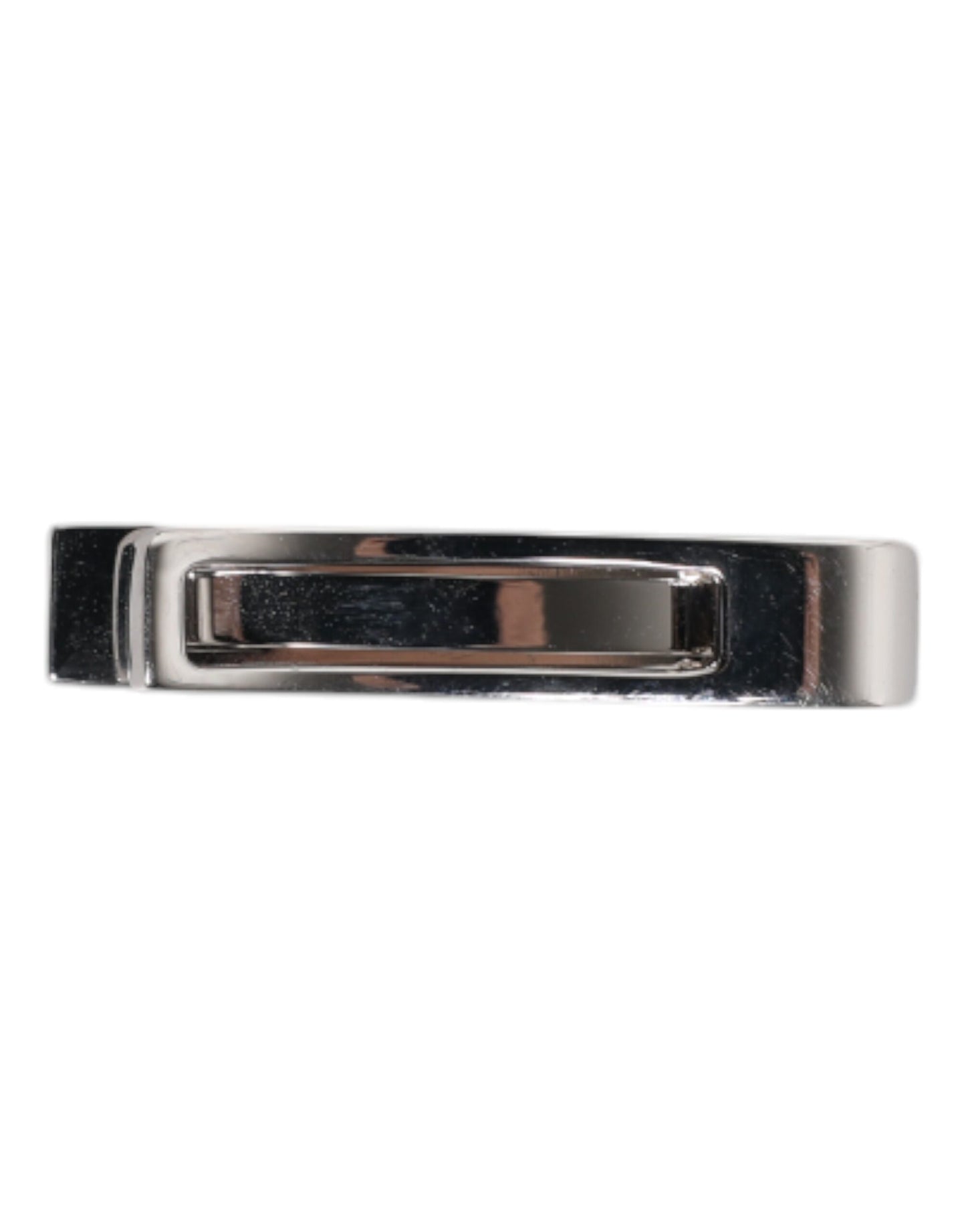 Dolce & Gabbana Silver Tone Brass Logo Branded Tie Clip Bar Dolce & Gabbana