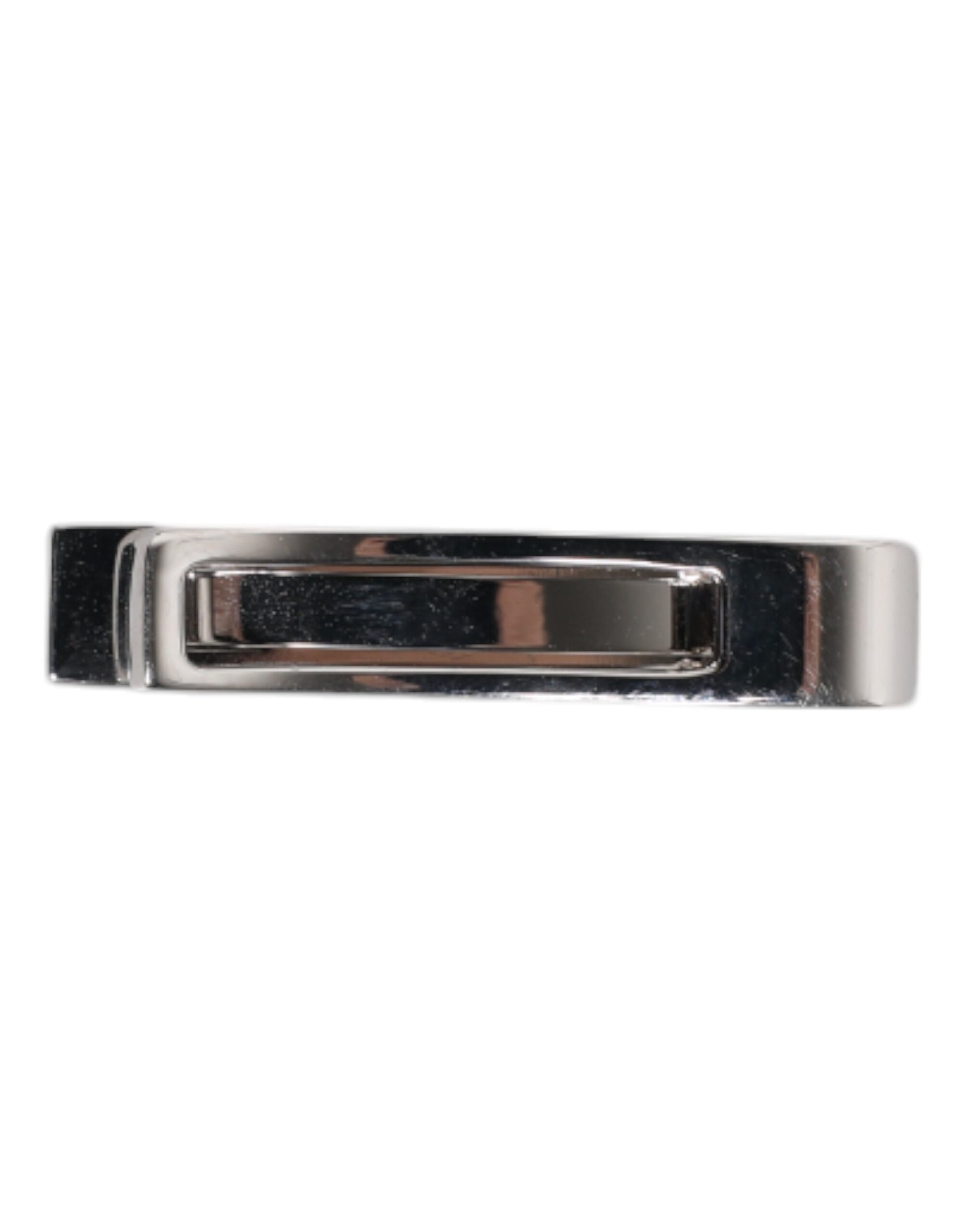 Dolce & Gabbana Silver Tone Brass Logo Branded Tie Clip Bar Dolce & Gabbana