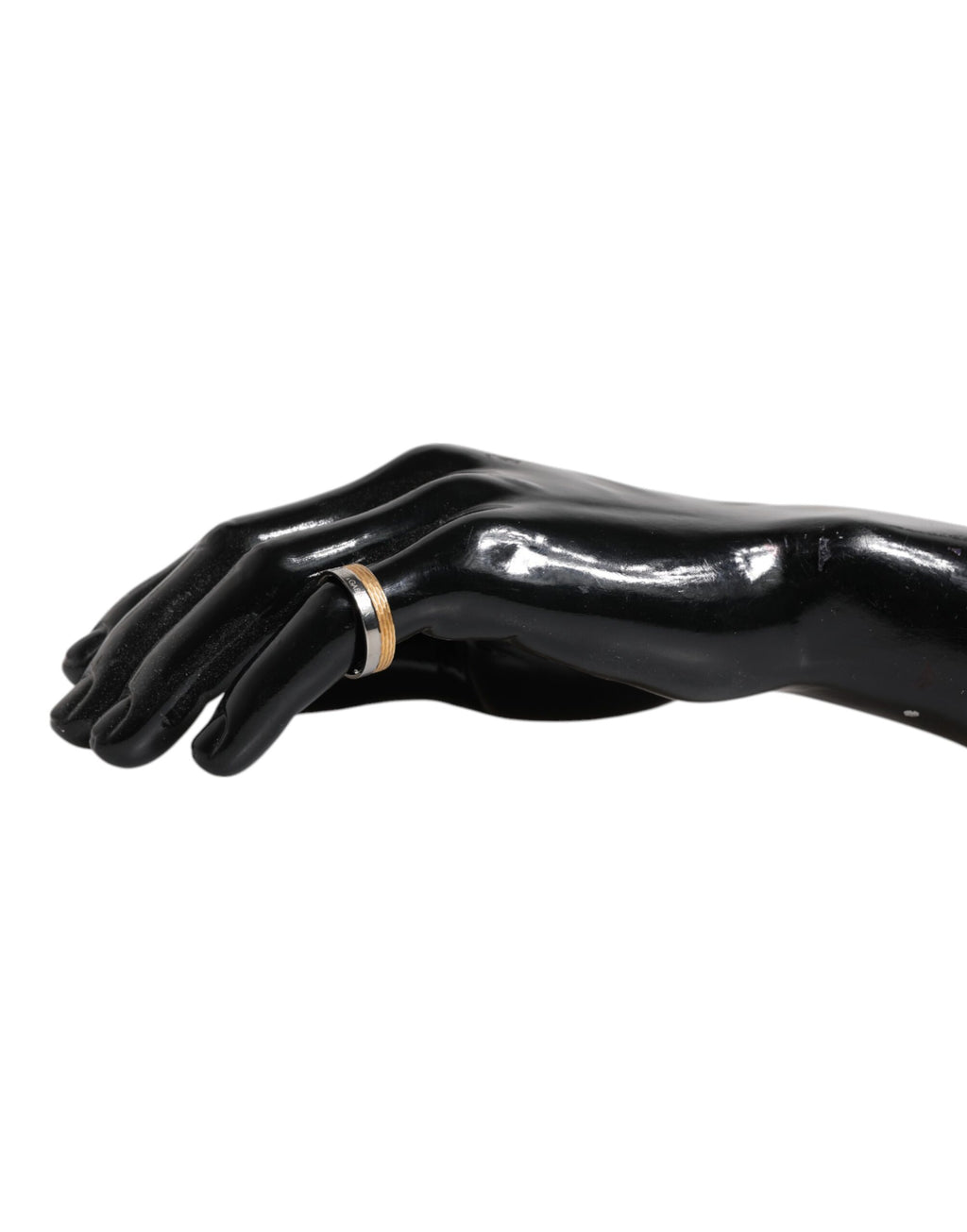 Dolce & Gabbana Gold Silver Tone Real Brass DG Logo Ring Dolce & Gabbana