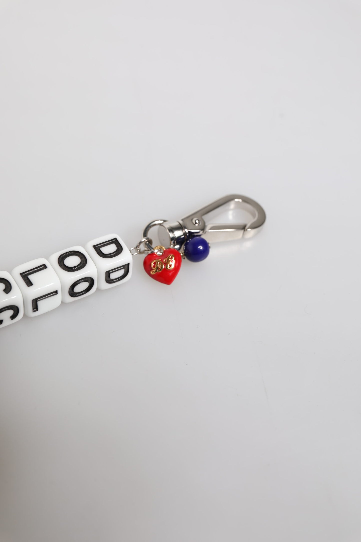 Dolce & Gabbana Silver Brass Chain Dice Logo Embellished Charm Bracelet Dolce & Gabbana