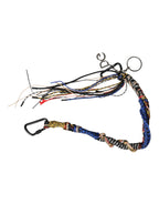 Multicolor braided rope shoulder strap with Dolce & Gabbana logo, designed for luxury handbags and accessories.