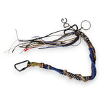 Multicolor braided rope shoulder strap with Dolce & Gabbana logo, designed for D&G bags, featuring vibrant multicolor details and logo embellishment.