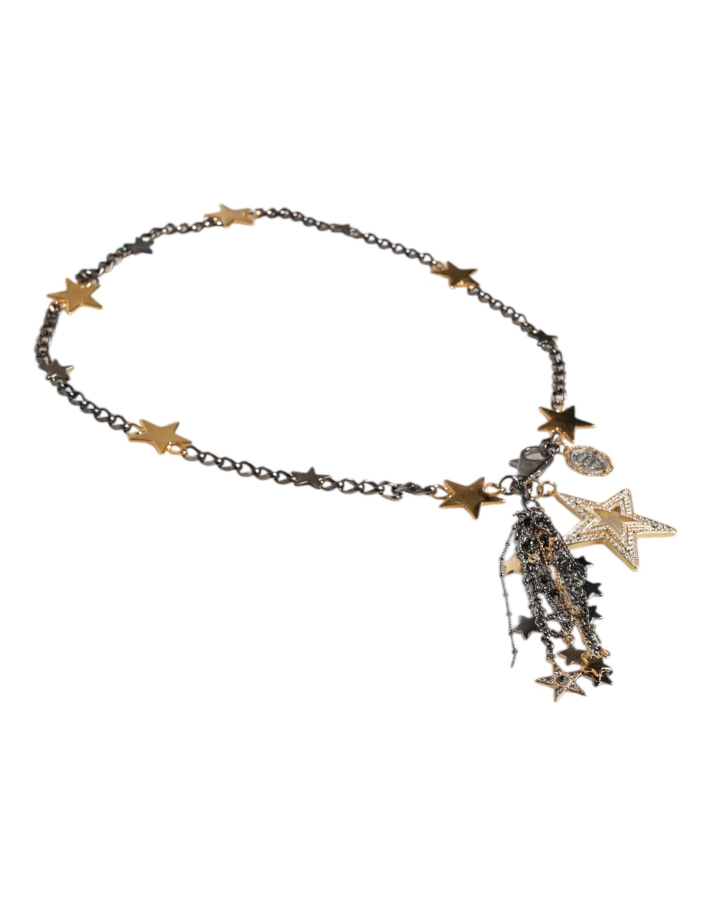 Dolce & Gabbana Silver Gold Brass Embellished Waist Chain Belt Dolce & Gabbana