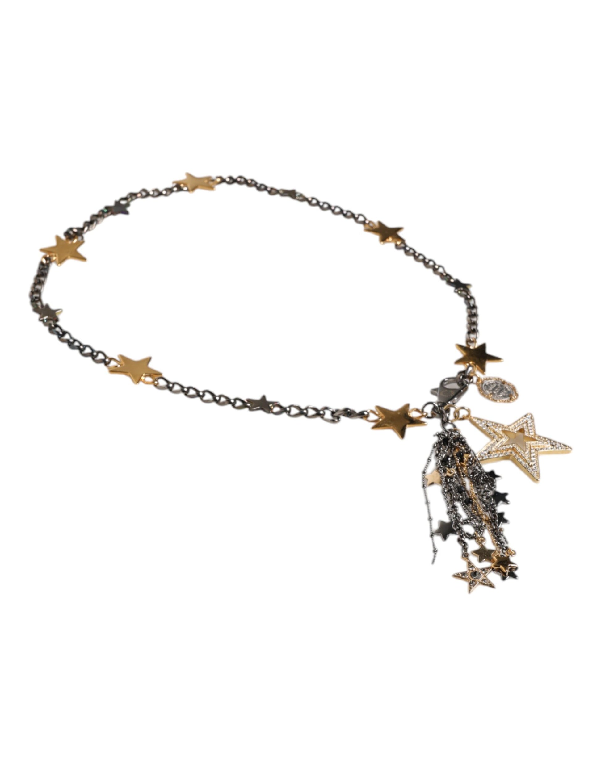Dolce & Gabbana Silver Gold Brass Embellished Waist Chain Belt Dolce & Gabbana