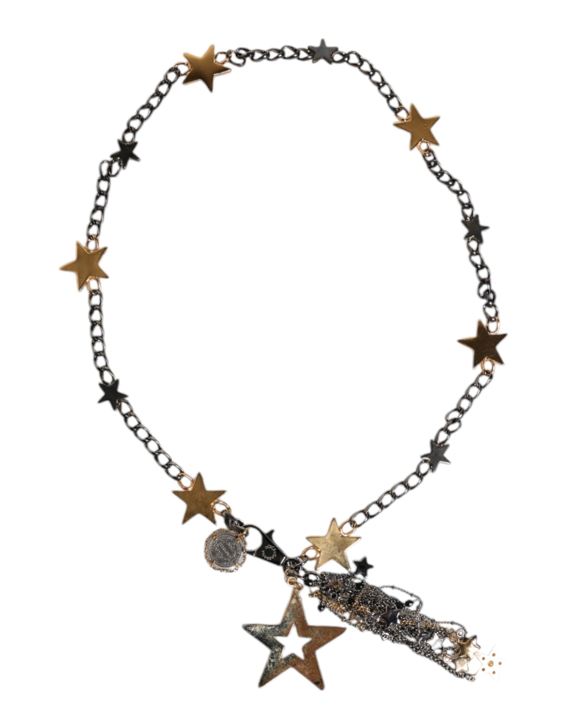 Dolce & Gabbana Silver Gold Brass Embellished Waist Chain Belt Dolce & Gabbana