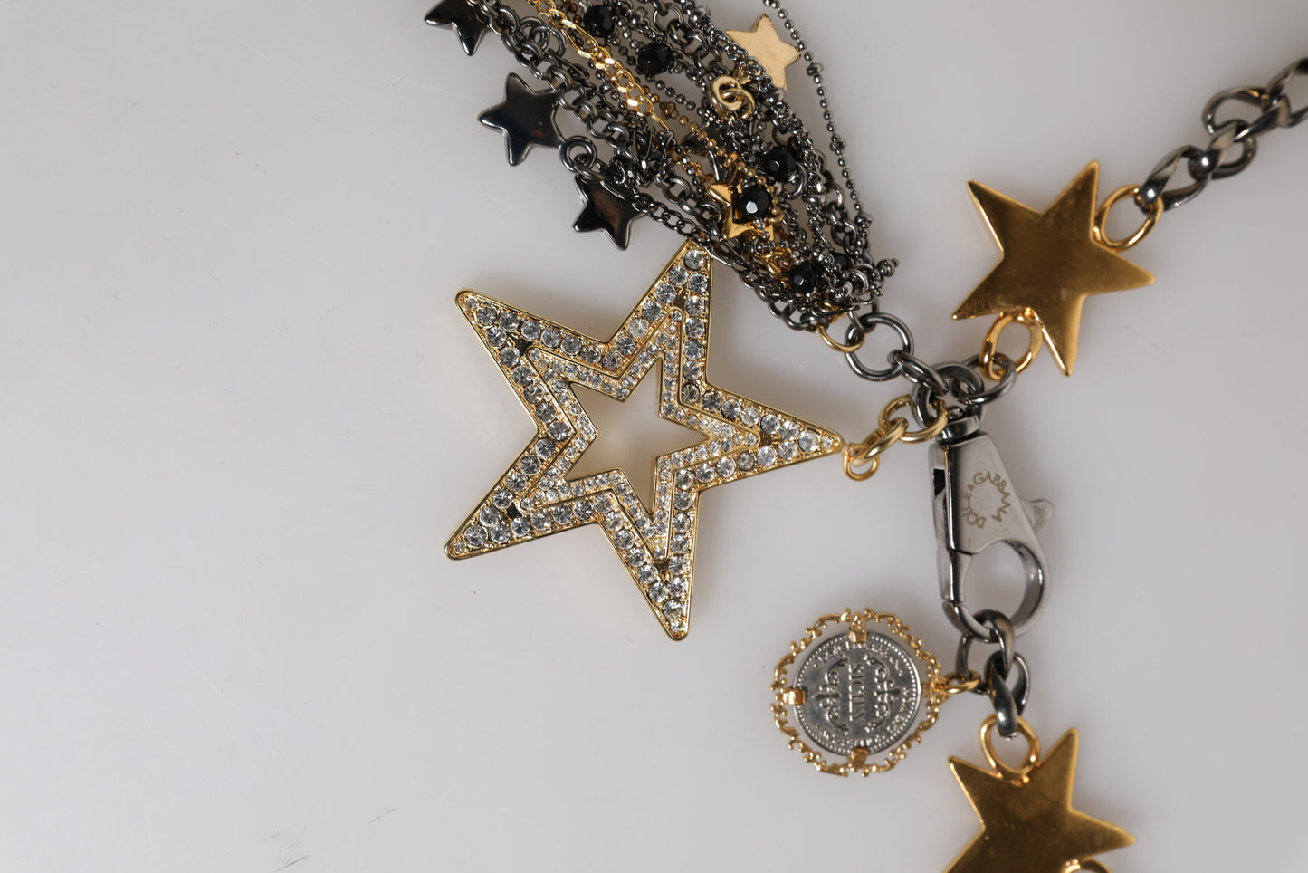 Dolce & Gabbana Silver Gold Brass Embellished Waist Chain Belt Dolce & Gabbana