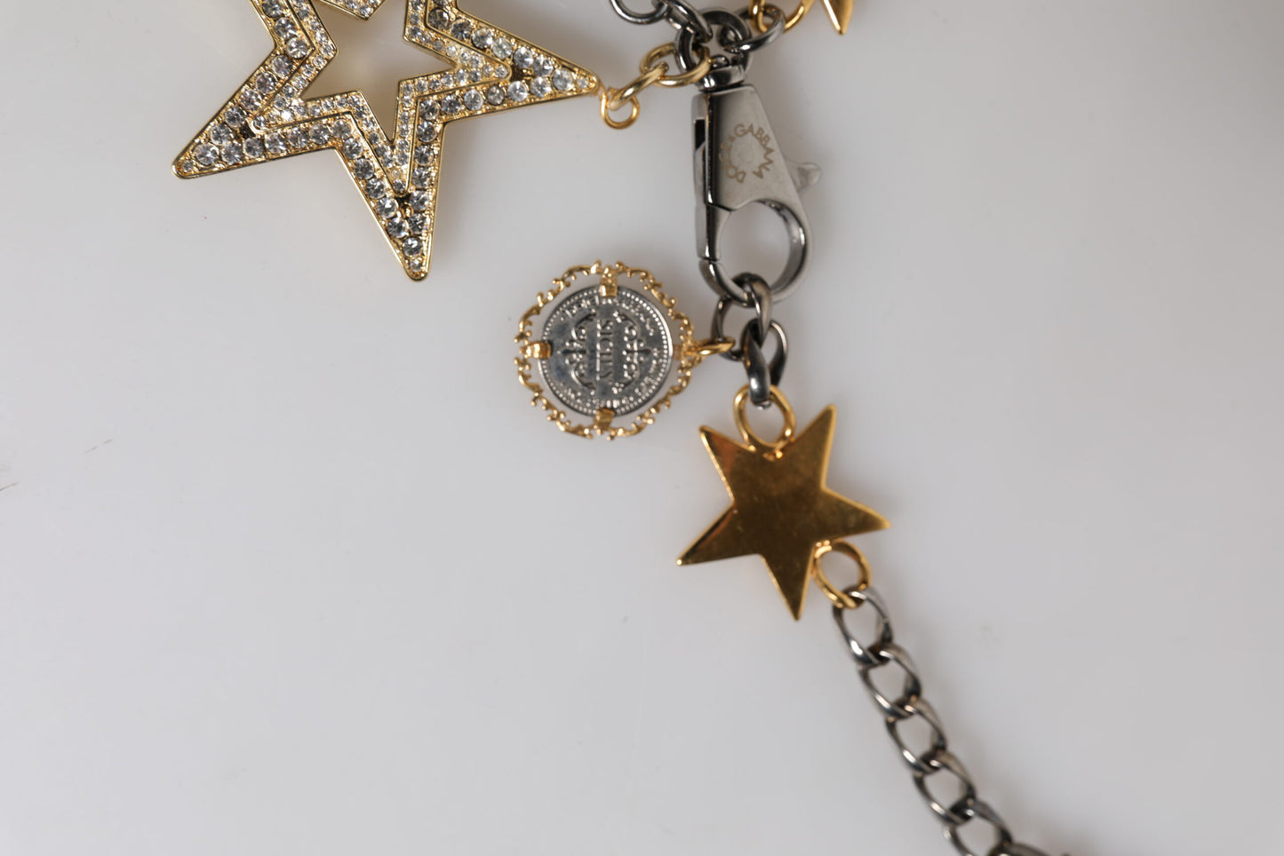 Dolce & Gabbana Silver Gold Brass Embellished Waist Chain Belt Dolce & Gabbana