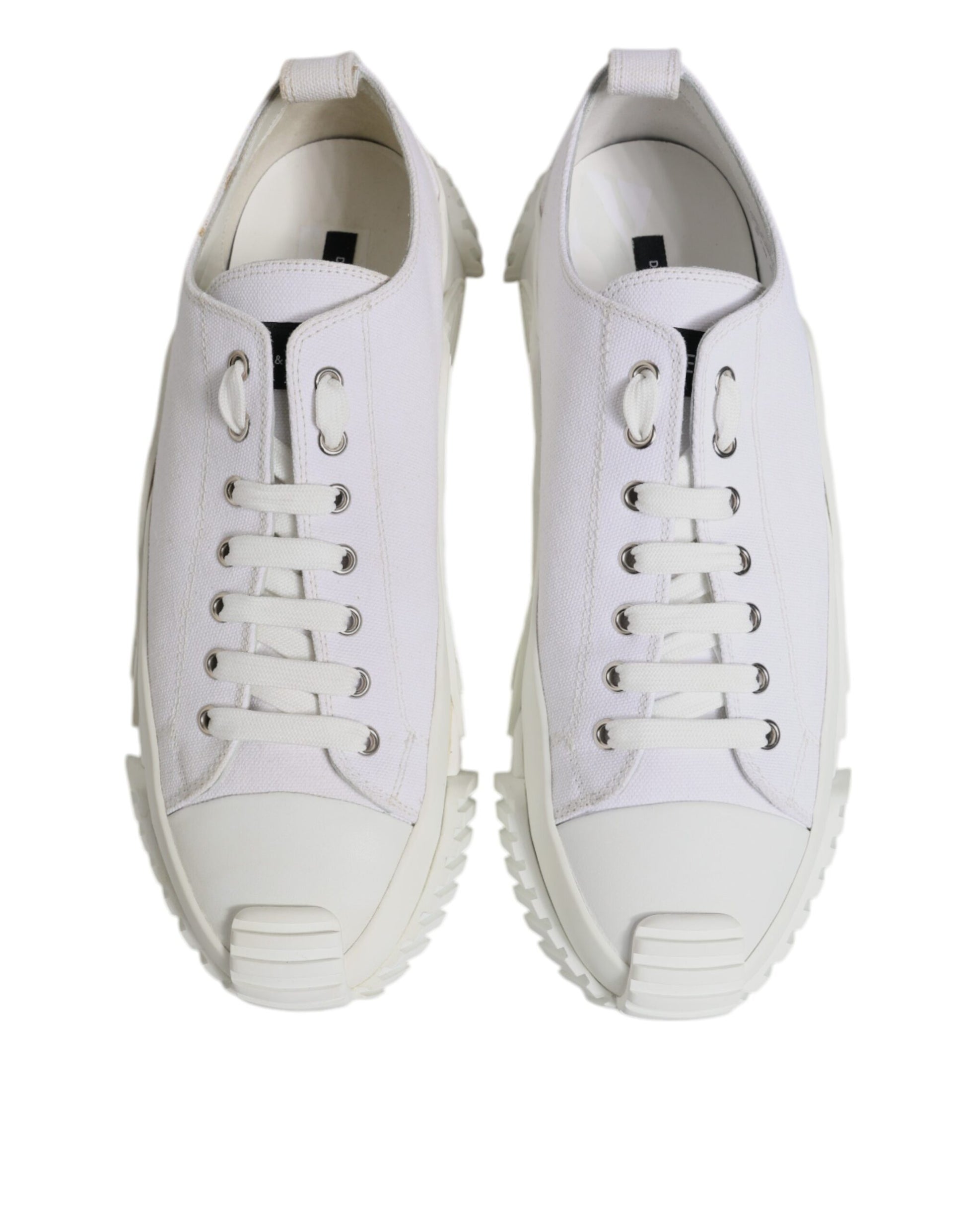 Dolce & Gabbana White Leather Low Top NS1 Sneakers Shoes Dolce & Gabbana