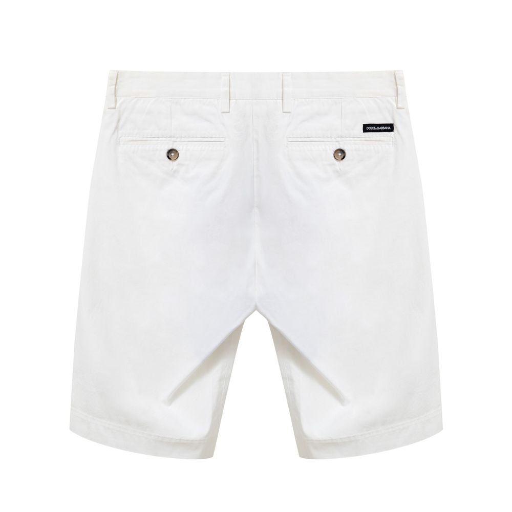 Dolce & Gabbana White Cotton Bermuda Dolce & Gabbana