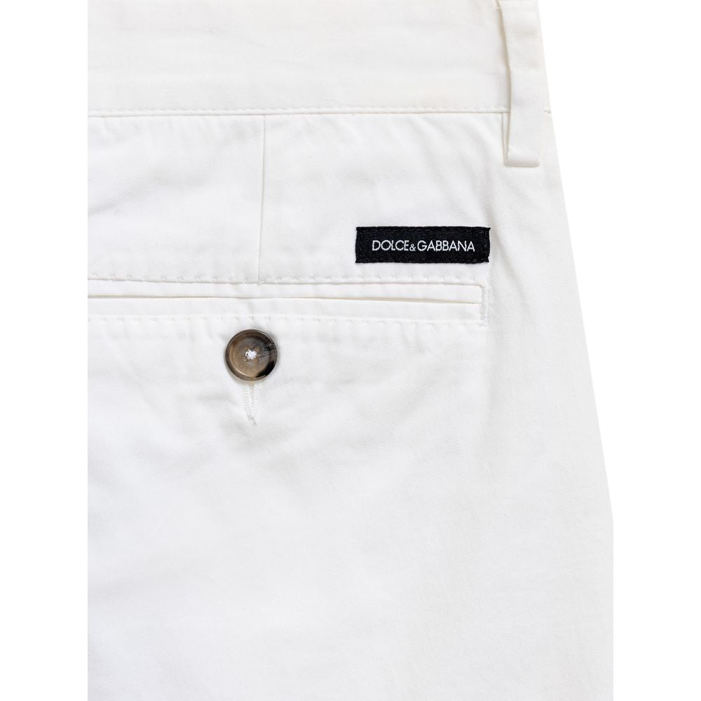 Dolce & Gabbana White Cotton Bermuda Dolce & Gabbana