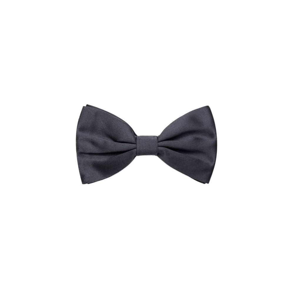 Dolce & Gabbana Gray Silk Bowty Dolce & Gabbana