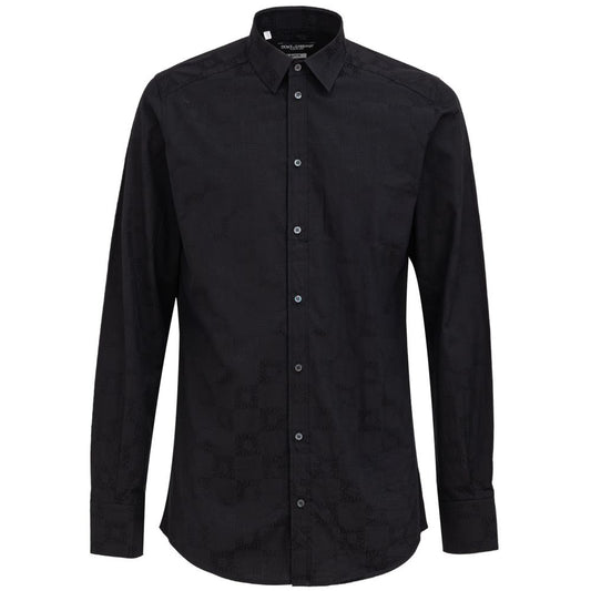 Dolce & Gabbana Black Cotton Shirt Dolce & Gabbana