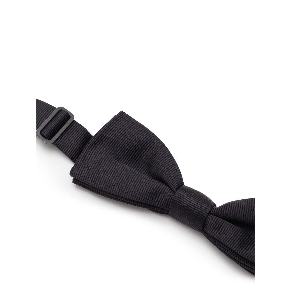 Dolce & Gabbana Black Silk Bowty Dolce & Gabbana