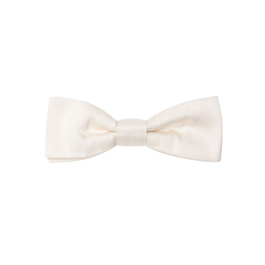 Dolce & Gabbana White Silk Bowty Dolce & Gabbana
