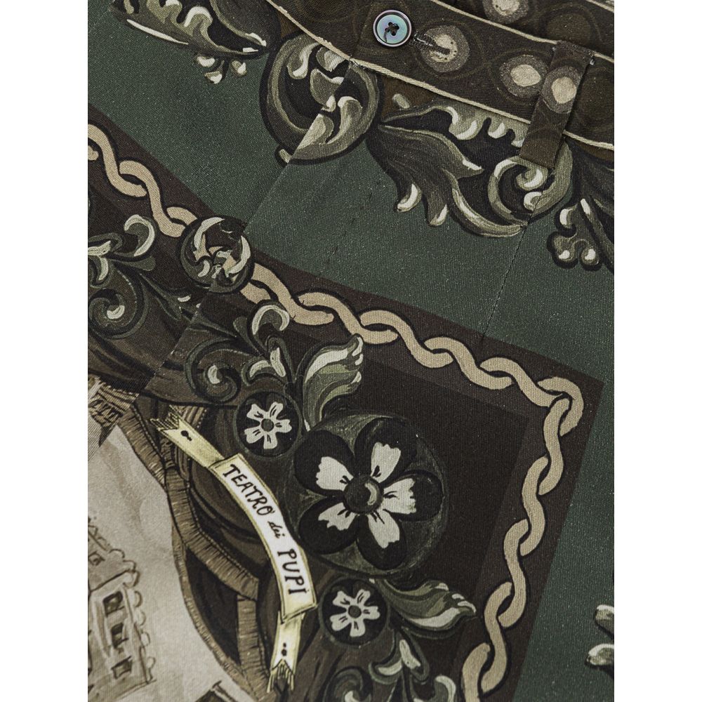 Dolce & Gabbana Green Cotton Pant Dolce & Gabbana