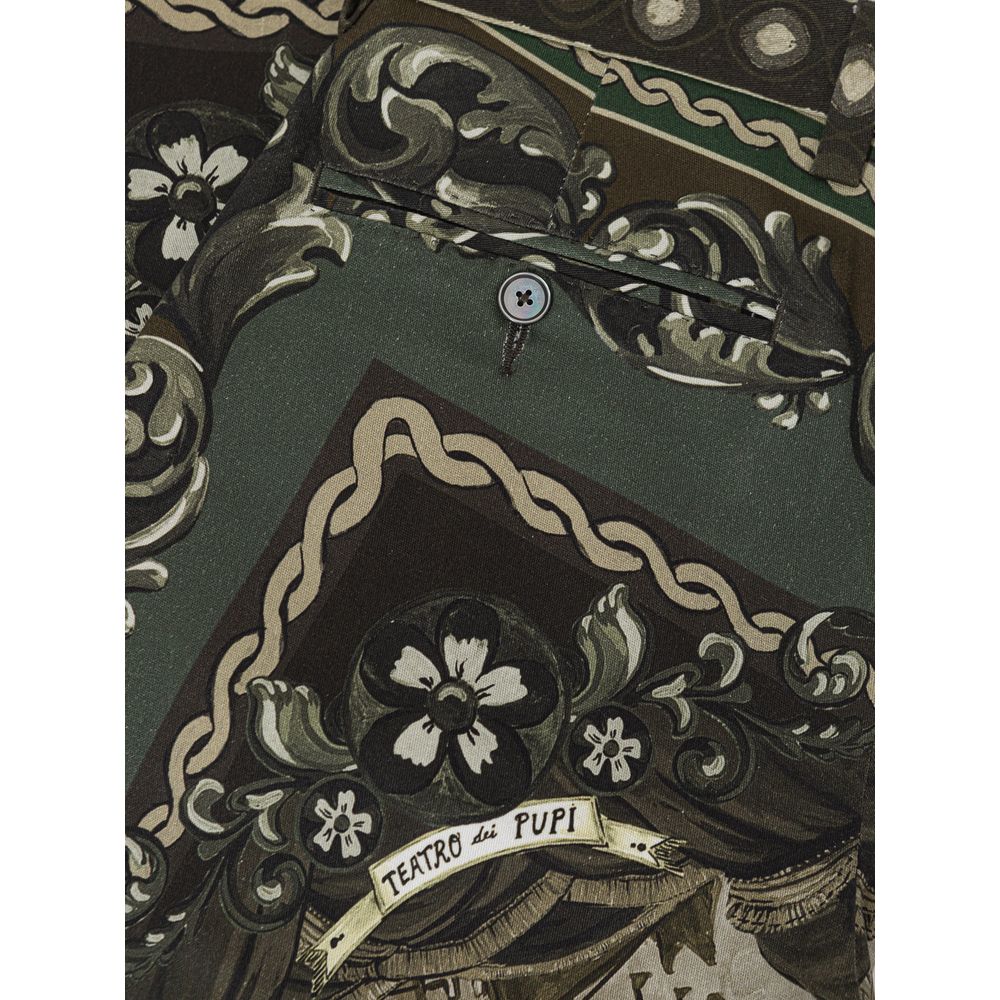 Dolce & Gabbana Green Cotton Pant Dolce & Gabbana