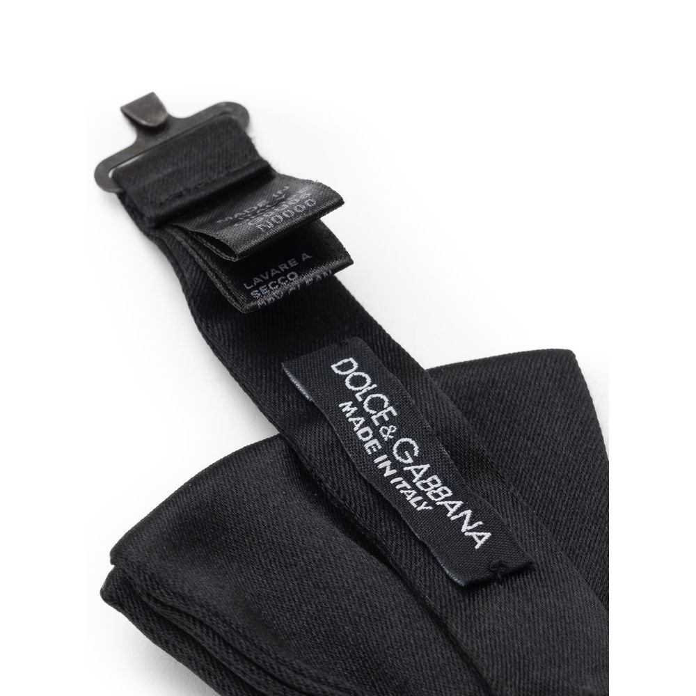 Dolce & Gabbana Black Silk Bowty Dolce & Gabbana