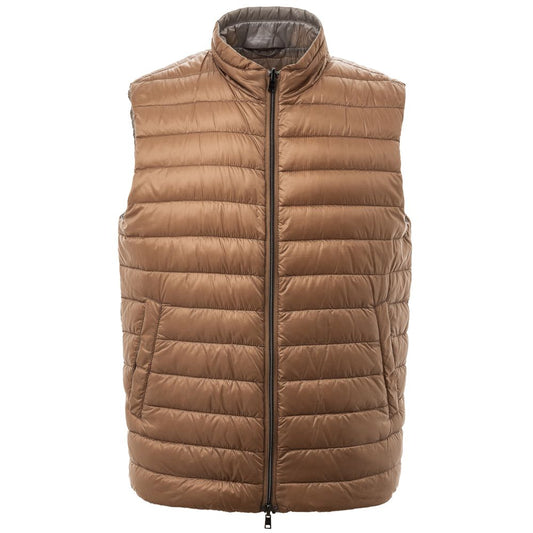 Herno Brown Polyamide Sleveless Jacket Herno