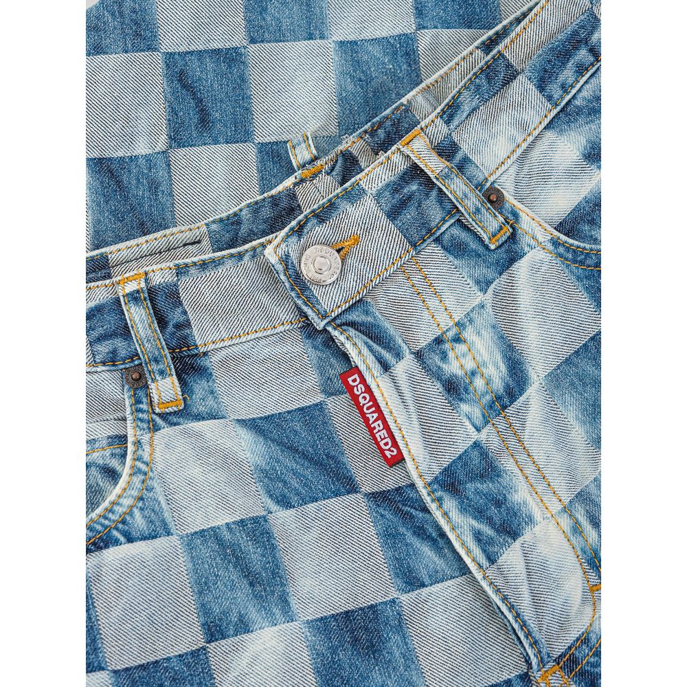 Dsquared² Blue Cotton Relaxed Fit Jean Dsquared²