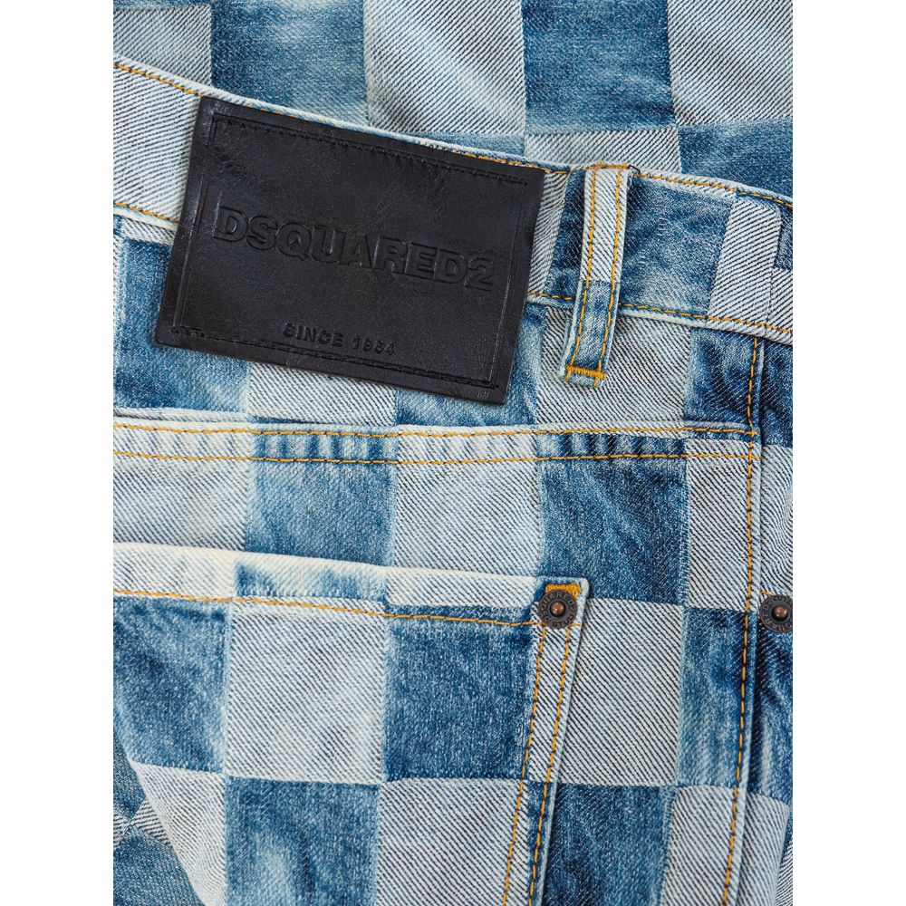 Dsquared² Blue Cotton Relaxed Fit Jean Dsquared²