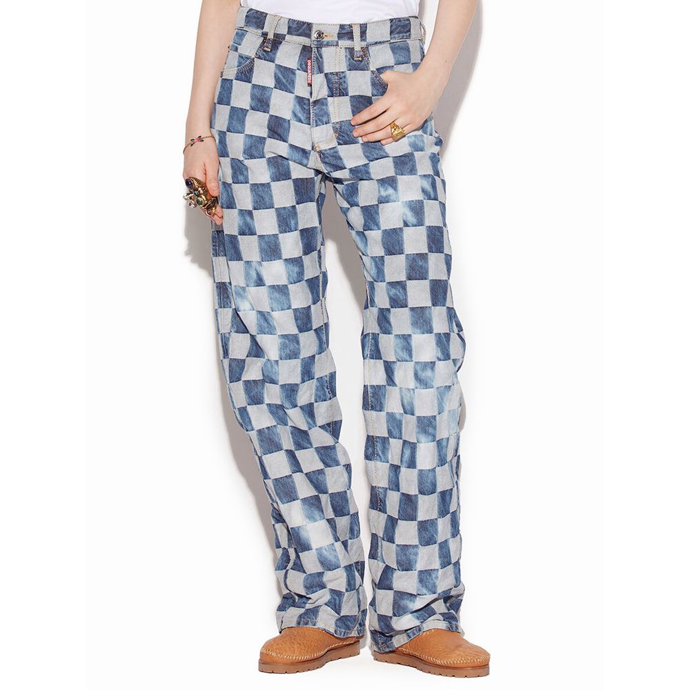 Dsquared² Blue Cotton Relaxed Fit Jean Dsquared²