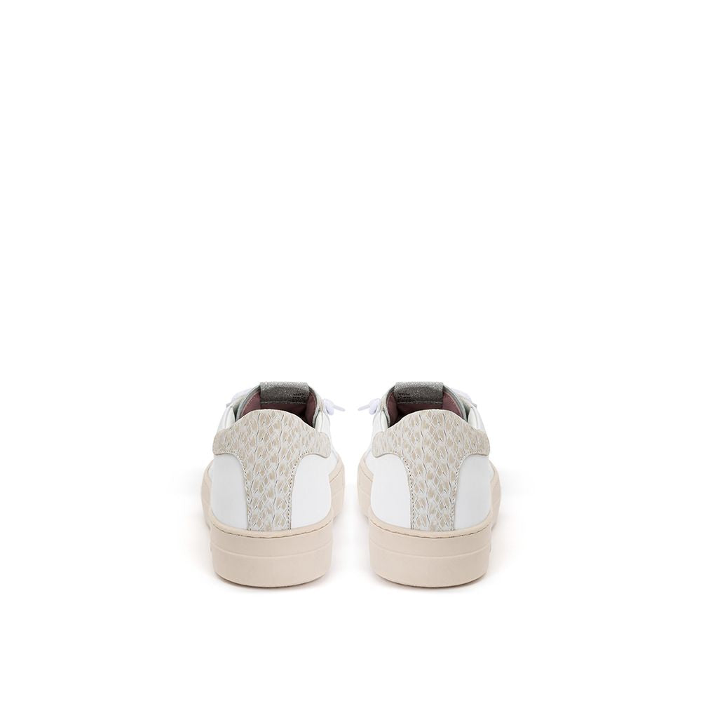 P448 White Leather Sneakers Elegant Casual Footwear