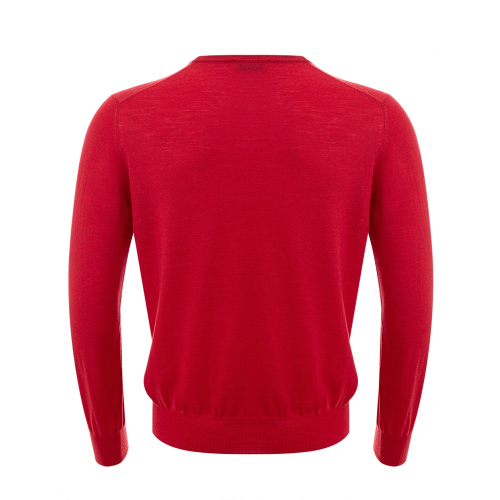 Gran Sasso Elegant Red Wool Sweater for Men Gran Sasso
