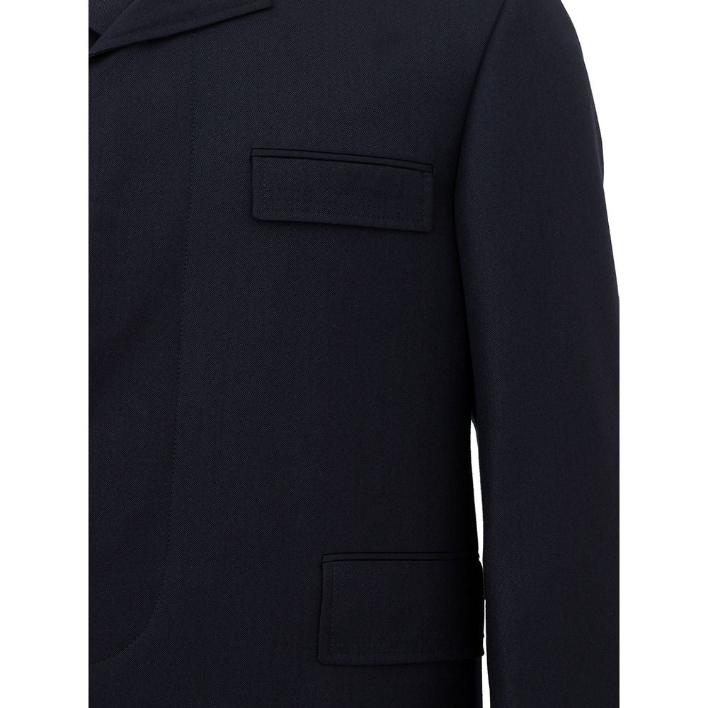 Thom Browne Elegant Wool Jacket in Signature Blue Thom Browne