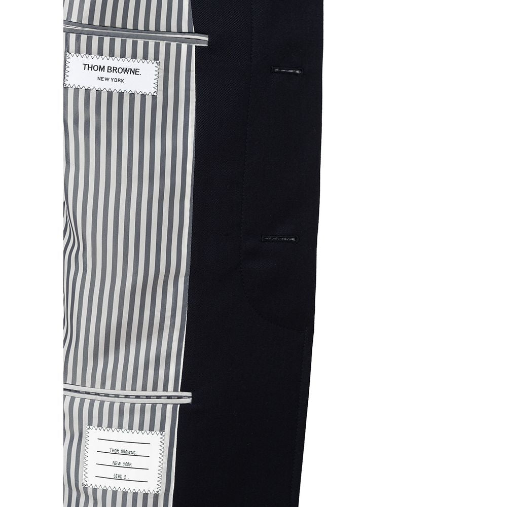 Thom Browne Elegant Wool Jacket in Signature Blue Thom Browne